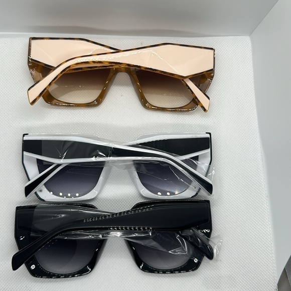 Cat Eye Women Sunglasses Retro Clear Gradient Shades UV400  Colorful Sun Glasses main image 4